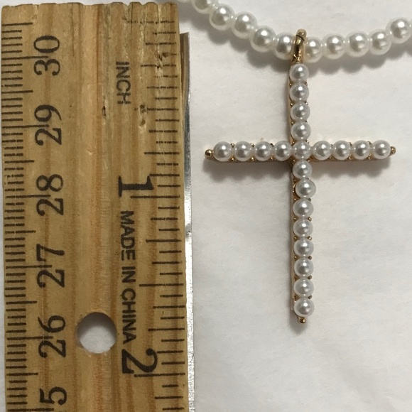 SOLD—Medici Contessina Pearls Gold Renaissance Cross Necklace Handmade Replica - Picture 14 of 16